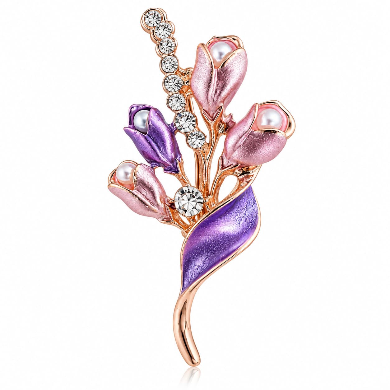 Brož Kytice s krystaly Swarovski — Aranys.cz