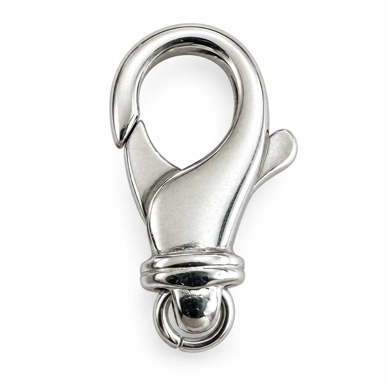Stříbrná karabinka 1 ks, Větší 24 × 13 mm — Aranys.cz