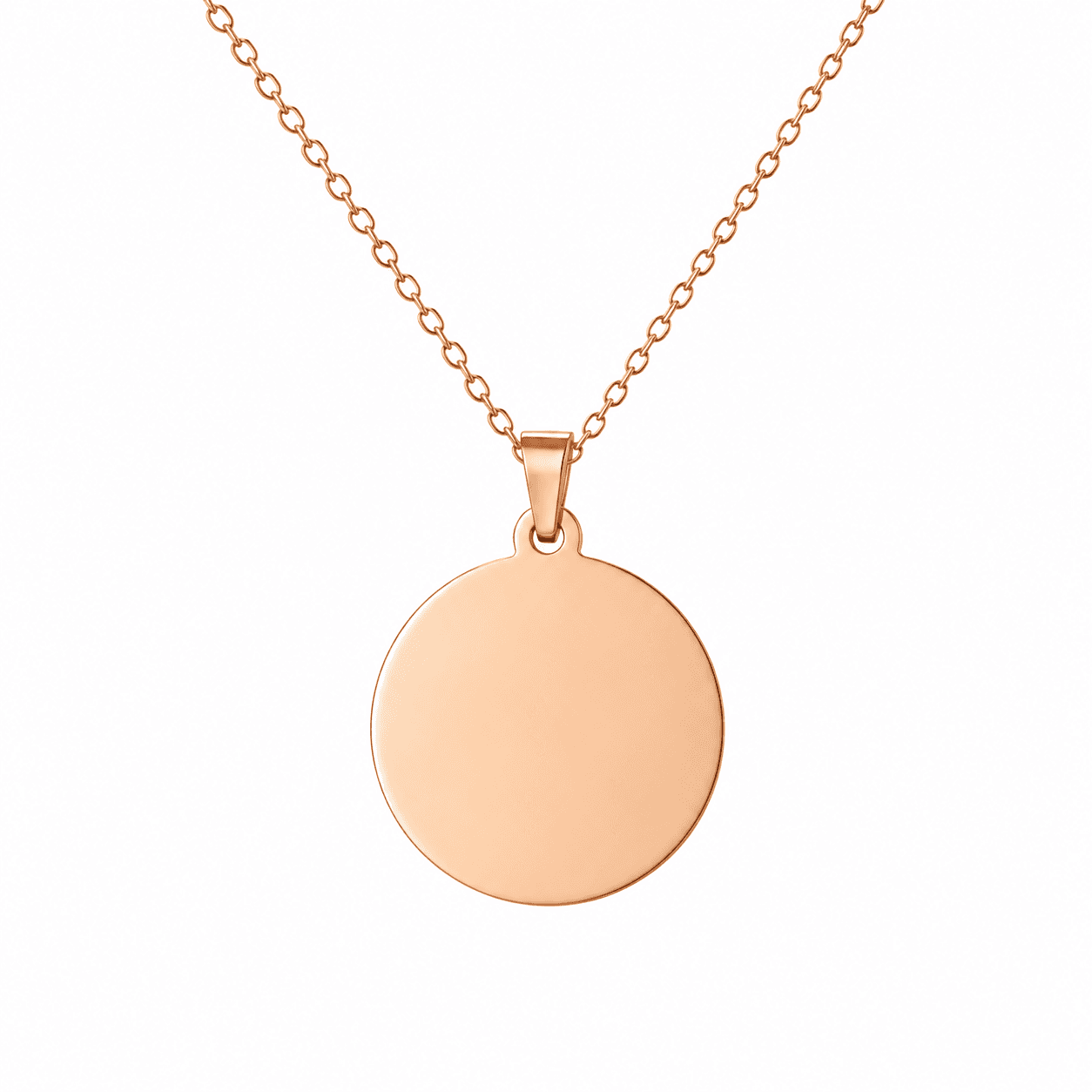 Náhrdelník s vlastním gravírováním – kruh, Rose gold