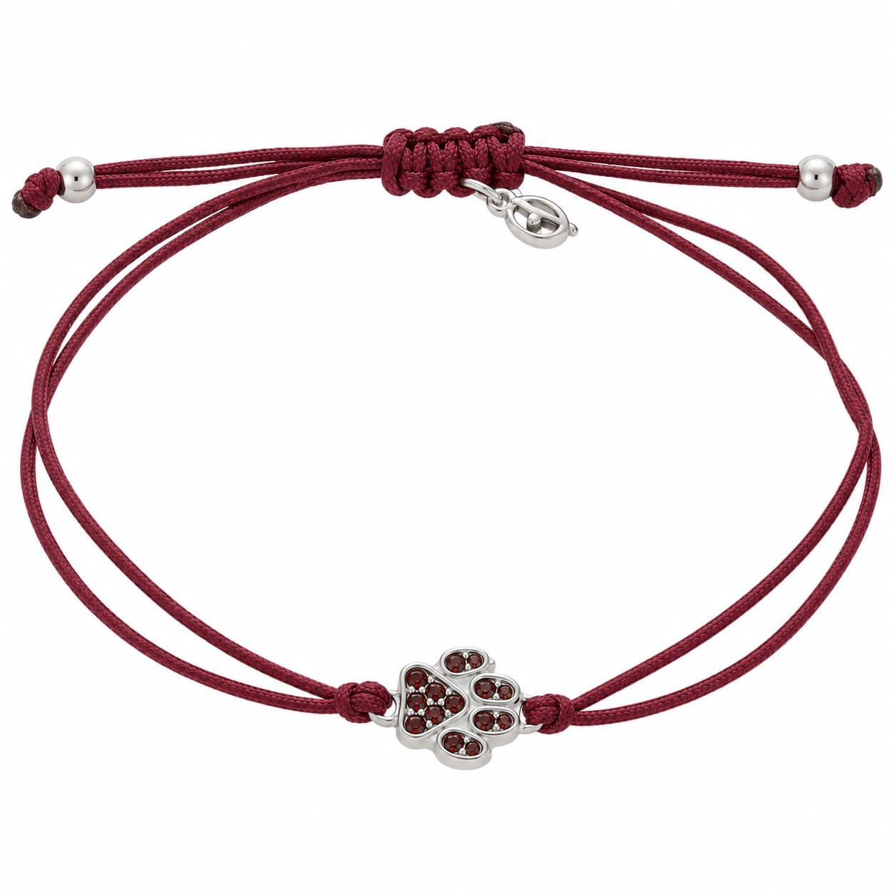 Náramek Shamballa s tlapkou a českým granátem Amico — Aranys.cz