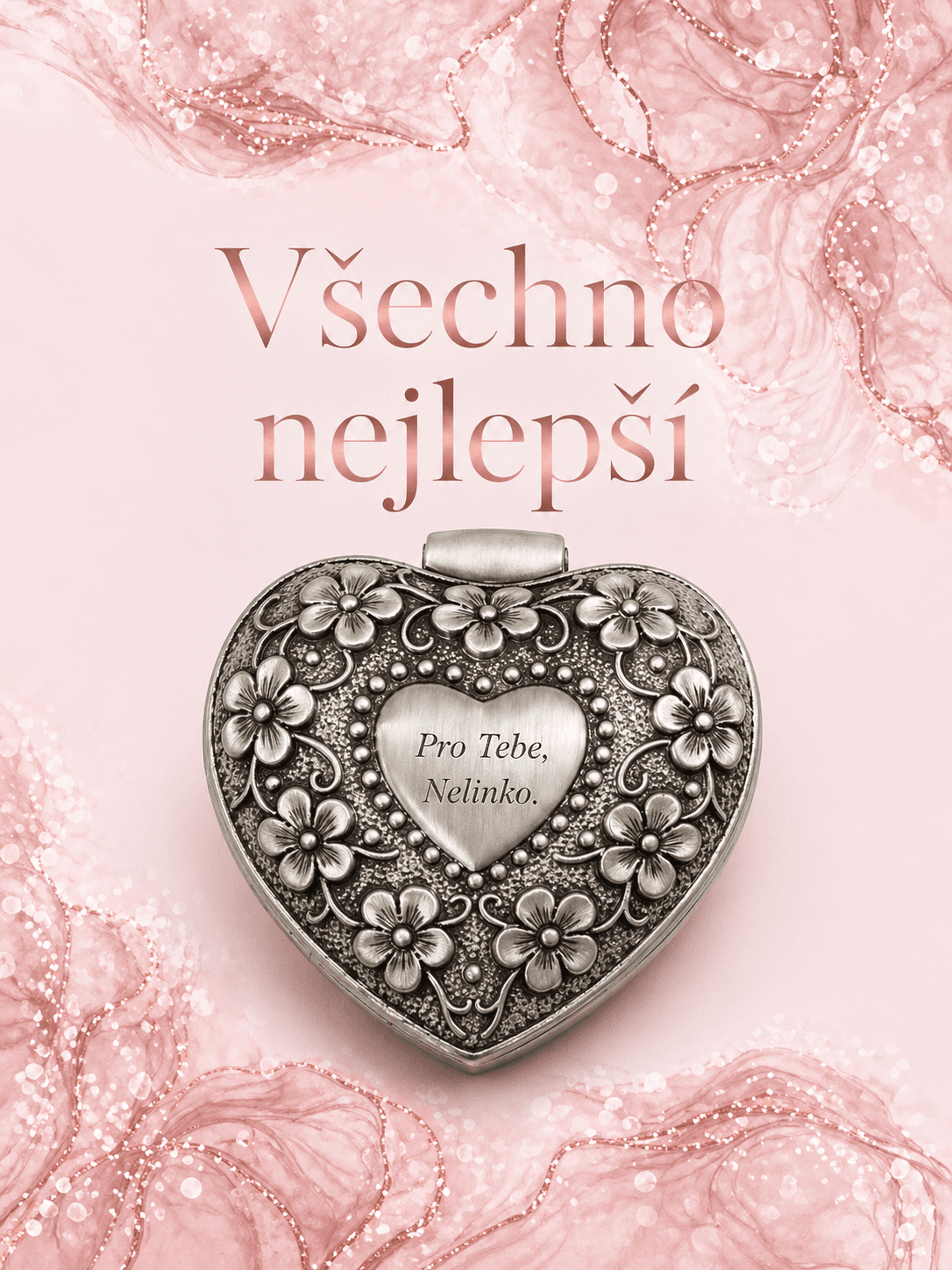 Dárková šperkovnice s osobním věnováním, ✨ Gravírování jména nebo textu ZDARMA