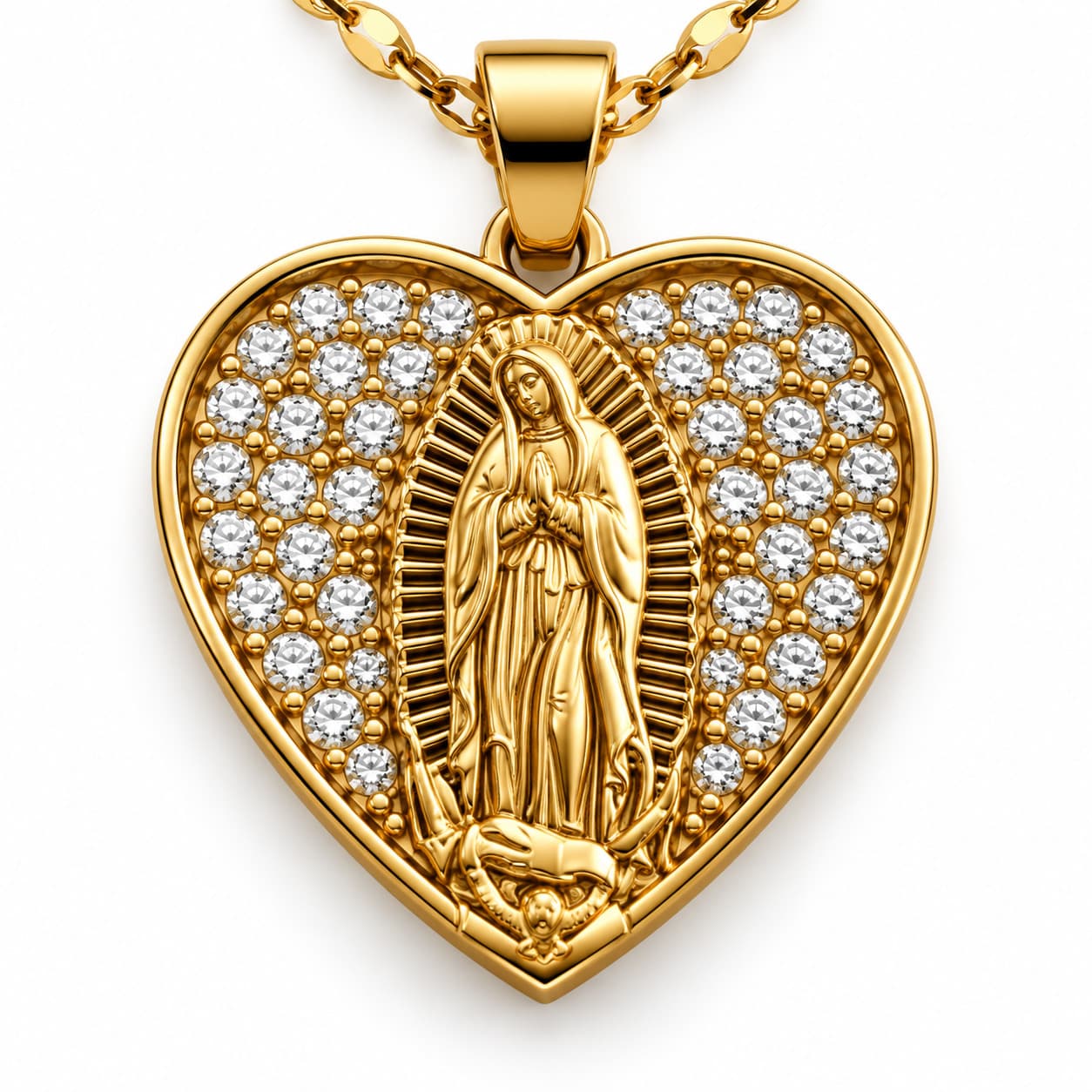 Ocelový zlacený přívěsek Madonka Grace — Aranys.cz