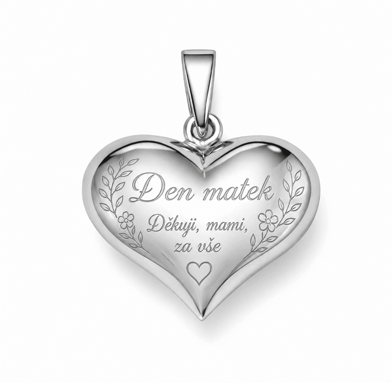 Stříbrný přívěsek srdce Valora
