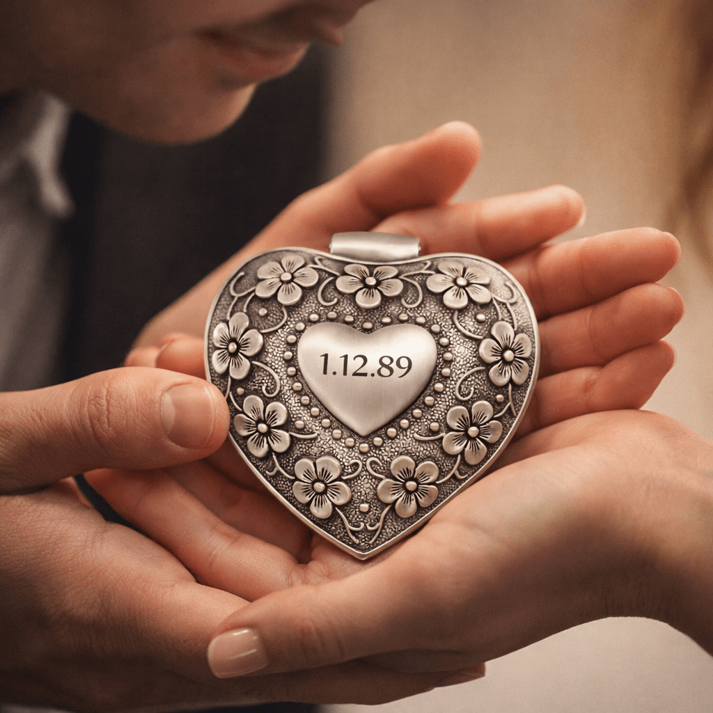 Gravírovaná šperkovnice Heart Elegance, ✨ Gravírování jména nebo textu ZDARMA