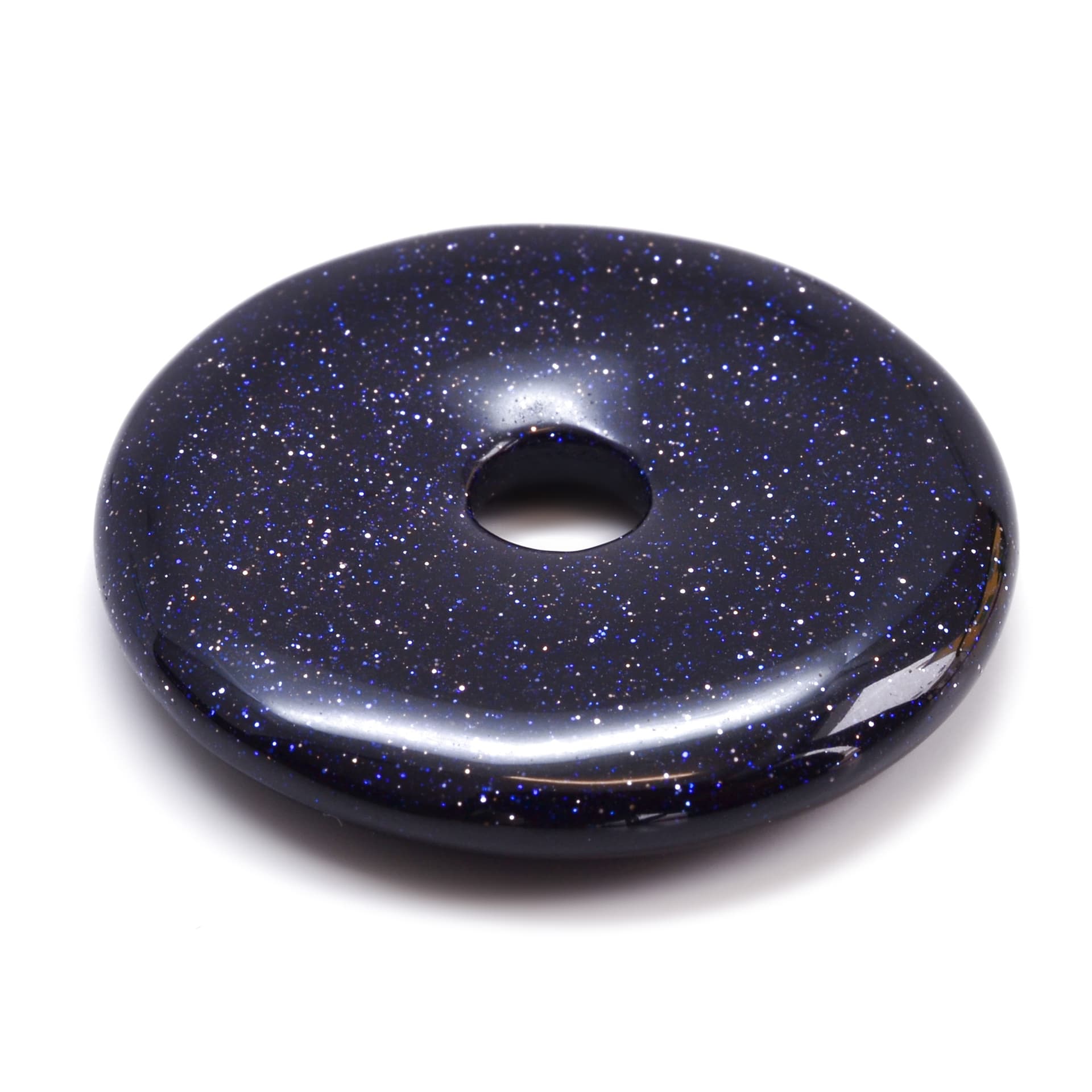 Přívěsek donut z minerálů Darrel, Avanturín fialový synt.