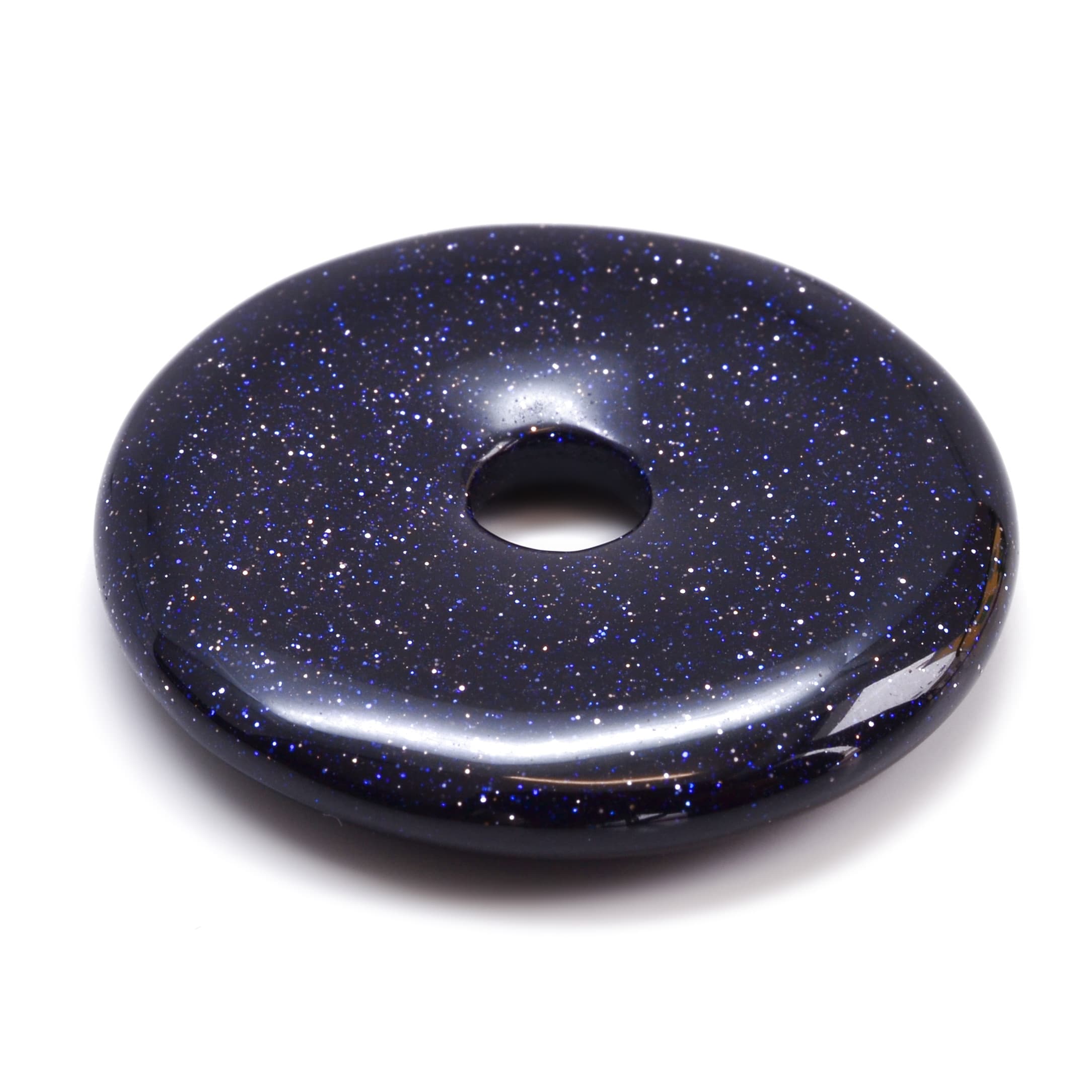 Přívěsek donut z minerálů Darrel, Avanturín fialový synt.