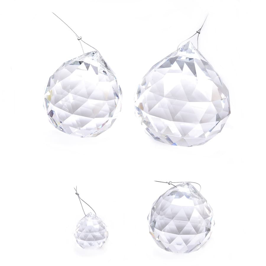 Skleněná koule 6 velikostí Crystal, 70 mm