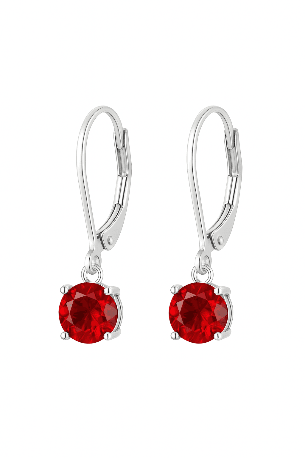 Ocelové náušnice s krystalem Swarovski Brilla, Červená