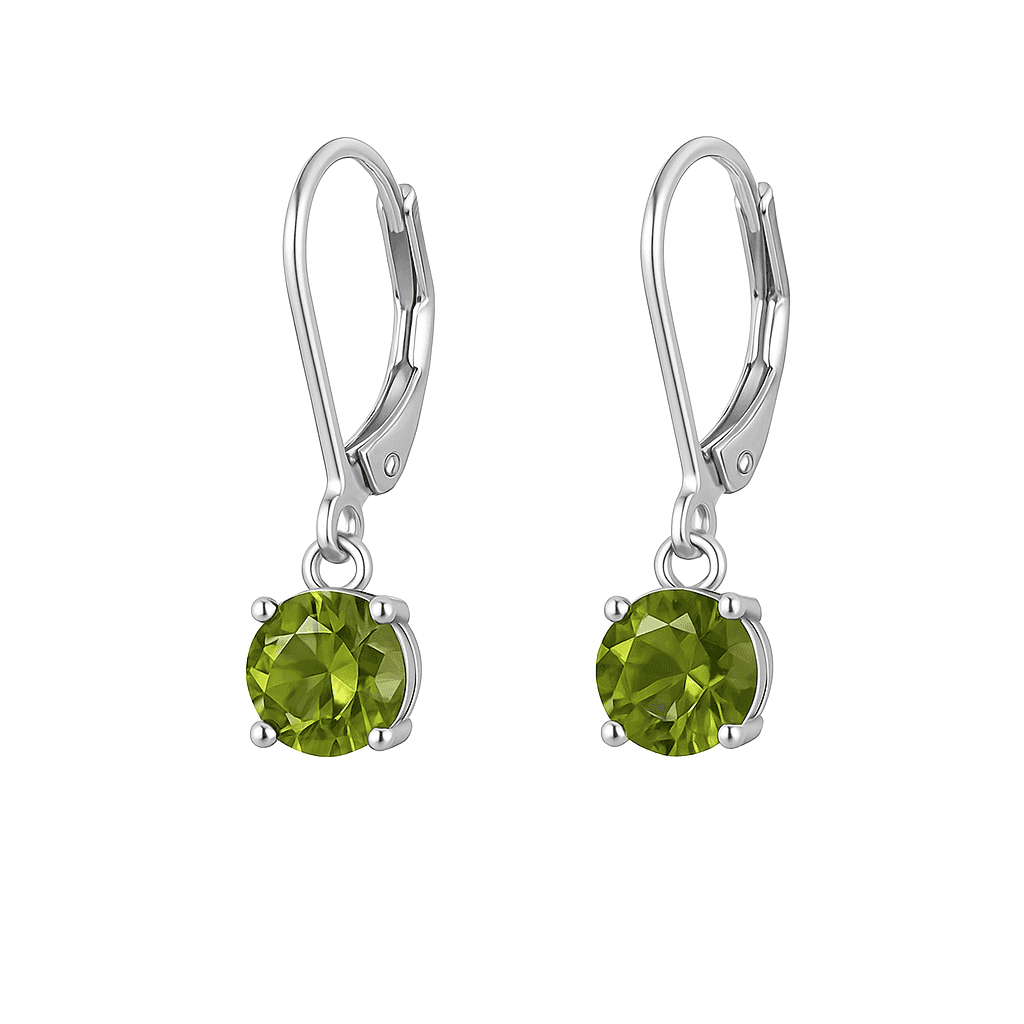 Ocelové náušnice s krystalem Swarovski Brilla, Zelená