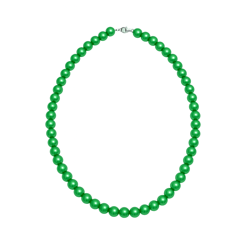 Perličkový náhrdelník zelený Emerald
