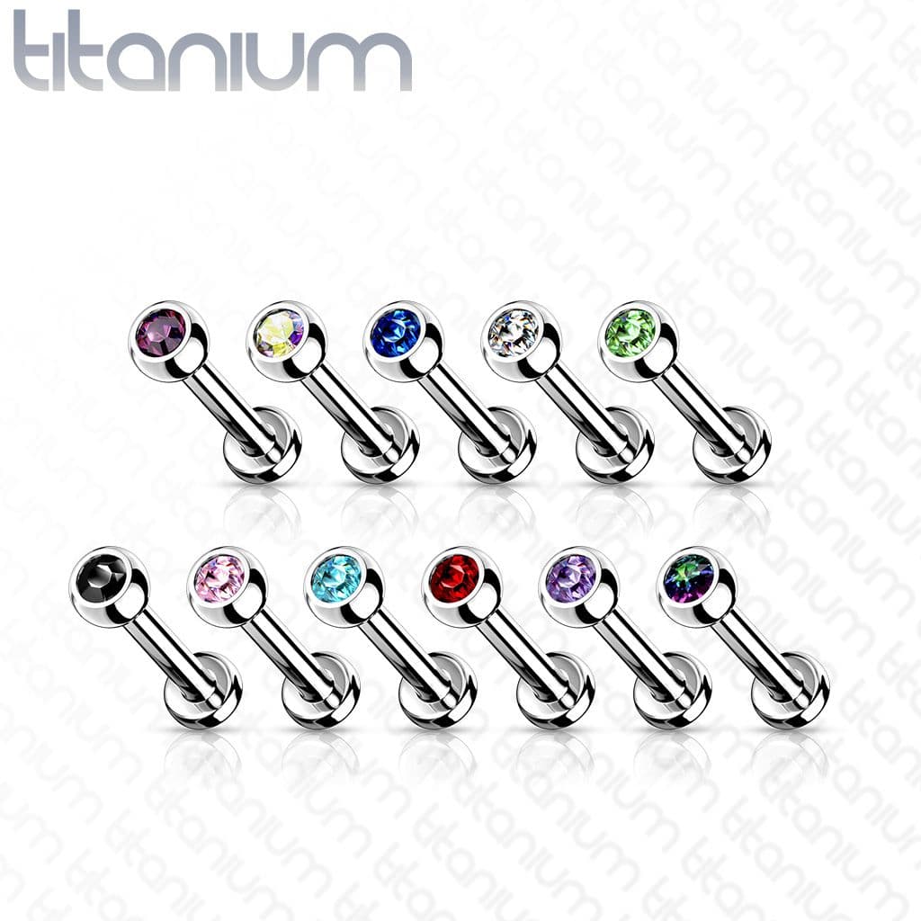 Piercing do brady TITAN, vnitřní závit, 1,2 x 8 mm, kulička 3 mm (zelená)
