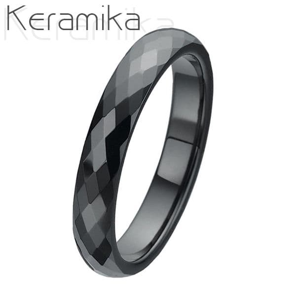 KM1002-4 Dámský keramický snubní prsten, šíře 4 mm (58)