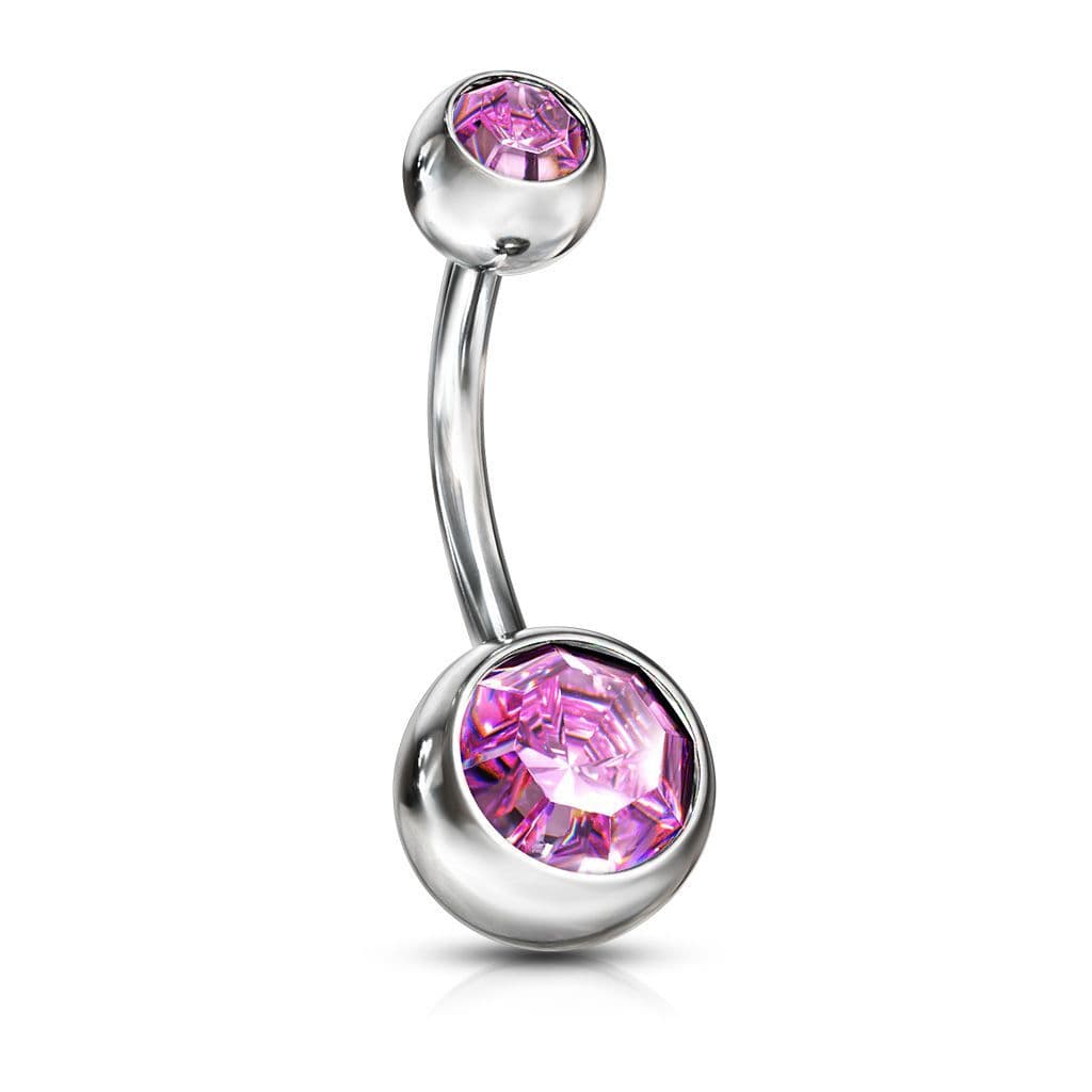 Piercing do pupíku - banánek (růžová)
