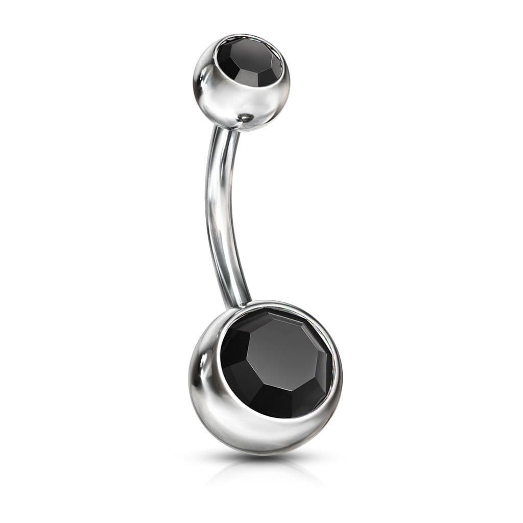 Piercing do pupíku - banánek (černá)