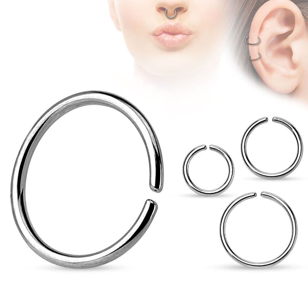 Piercing do nosu/ucha - kruh (1,2 x 8 mm) - Piercing do nosu/ucha