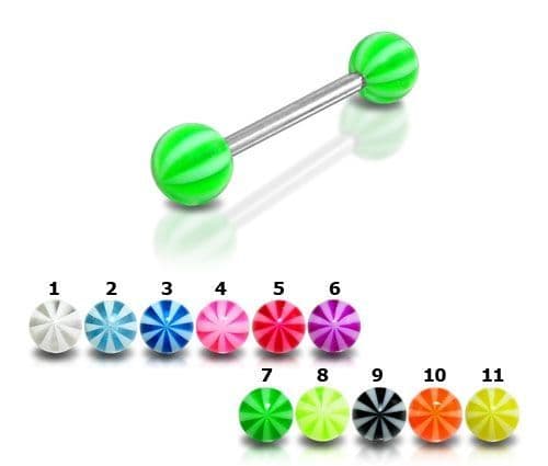 Piercing do jazyku (červená)