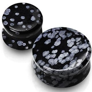 Plug do ucha z obsidiánu (4 mm)
