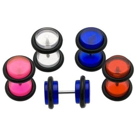 Falešný piercing do ucha - akrylát (růžová)
