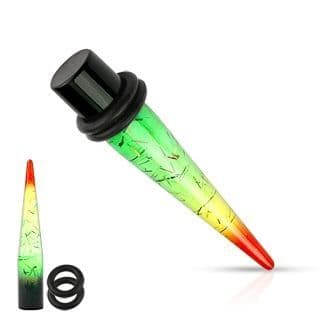Roztahovák do ucha rasta barvy (6 mm)