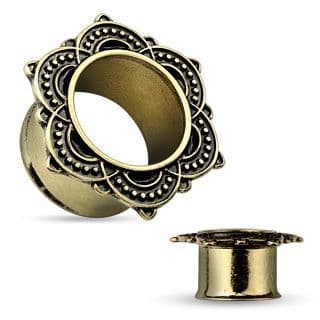 Antique tunel do ucha s ornamenty (16 mm)