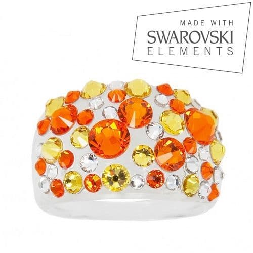 Prsten s krystaly Crystals from Swarovski, Sun (50)