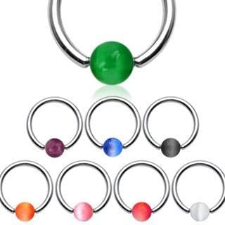 Piercing kruh akrylát, rozměr 1,2 x 10 mm (černá)