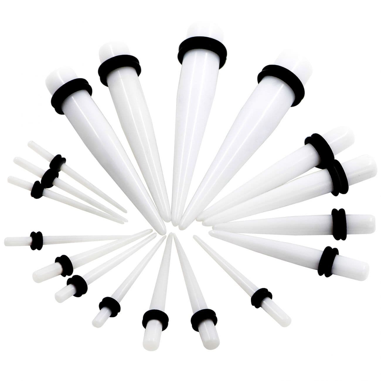 Akrylátový roztahovák do ucha bílý (2 mm)