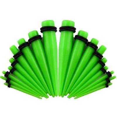 Akrylátový roztahovák do ucha zelený (2 mm)