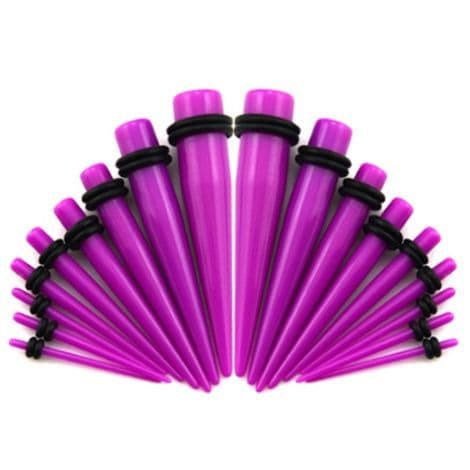 Akrylátový roztahovák do ucha fialový (5 mm)
