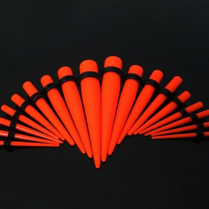 Akrylátový roztahovák do ucha oranžový (1,6 mm)