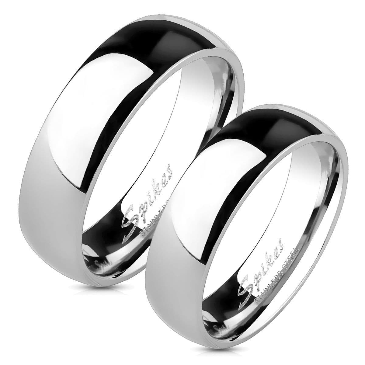Snubní prsteny ocel š. 6 mm - pár