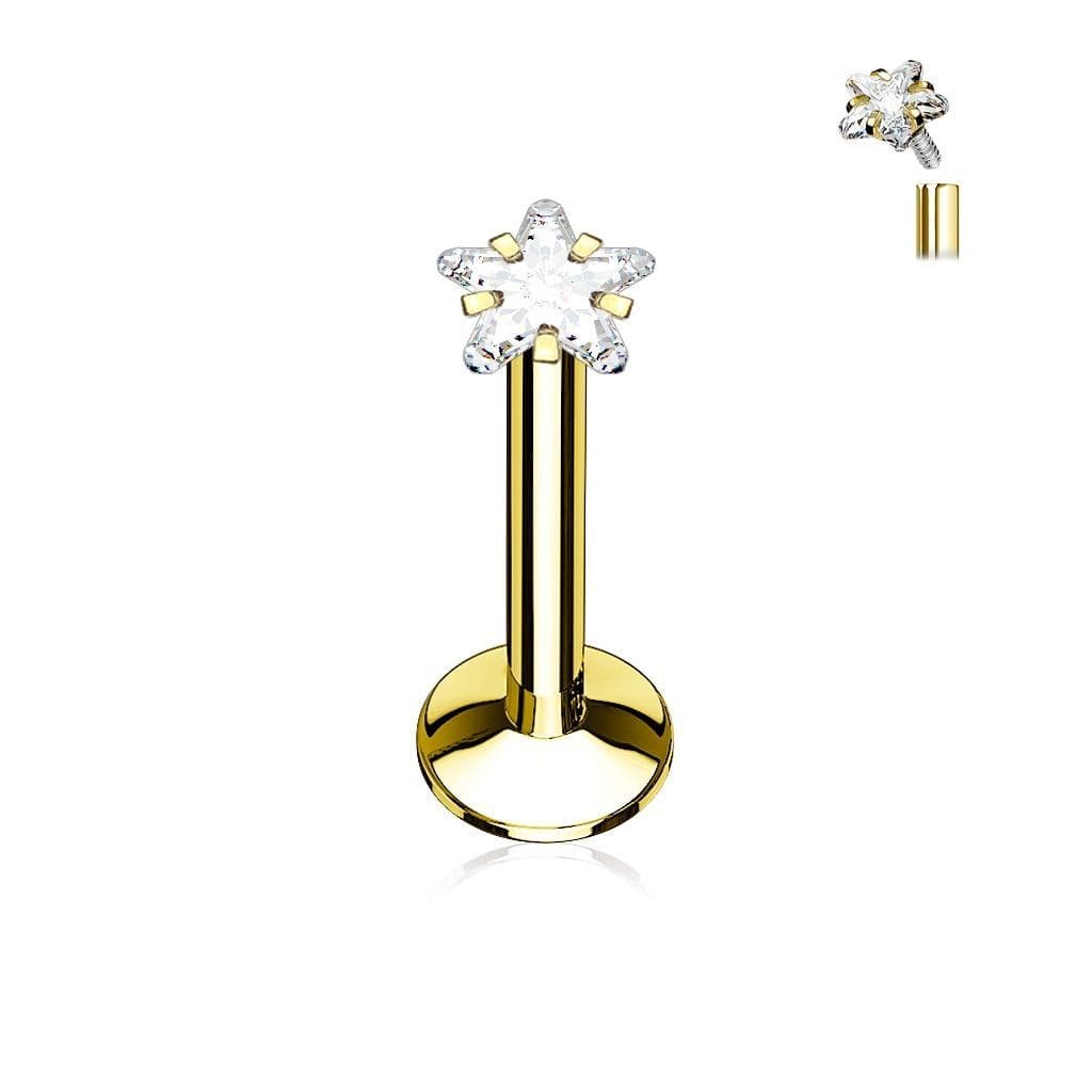 Piercing do brady zlacený (1,2 x 8 mm)