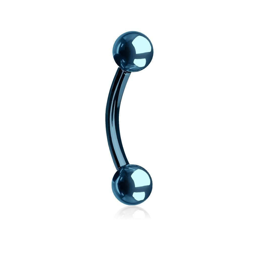 Piercing do obočí, barva světle modrá (1,2 x 8 mm)