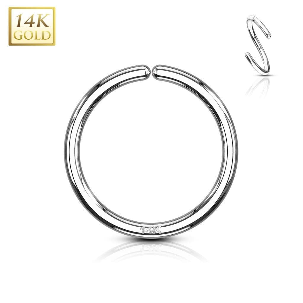 Zlatý piercing - kruh, Au 585/1000 (0,33 g, 1,2 x 8 mm)