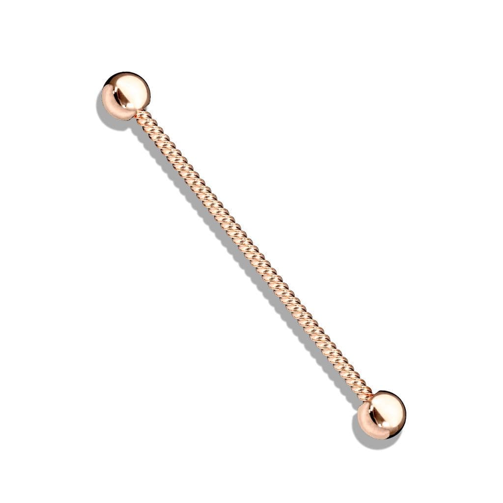 Industrial piercing 1,6 x 38 mm (růžové zlato)
