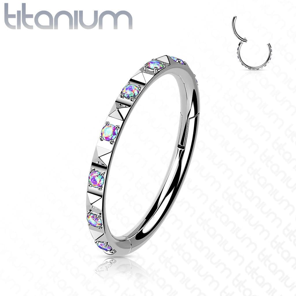Segment kruh - helix / cartilage / tragus piercing TITAN (duhová)