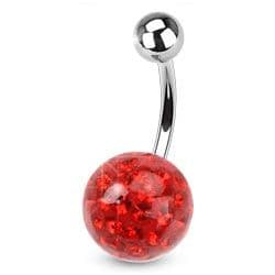 Piercing do pupíku s kamínky Crystals From Swarovski SIAM (1,6 x 10 mm)