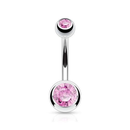 Piercing do pupíku - banánek malý (růžová)