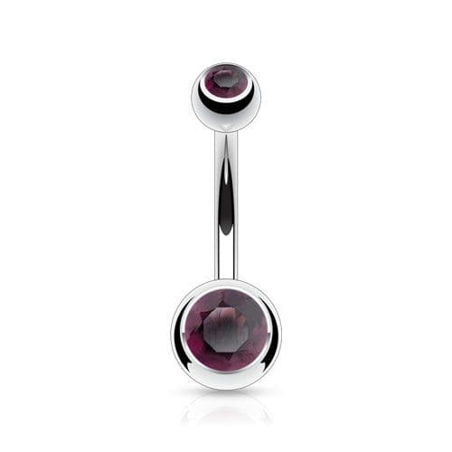 Piercing do pupíku - banánek malý (tmavě fialová)