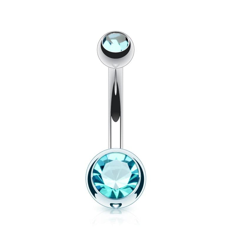 Piercing do pupíku - banánek malý (tyrkysová)