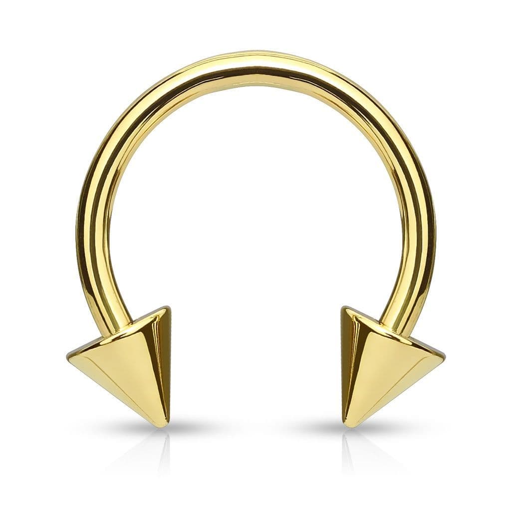 Zlacená podkova (1,6 x 10 mm, 4 x 4 mm)