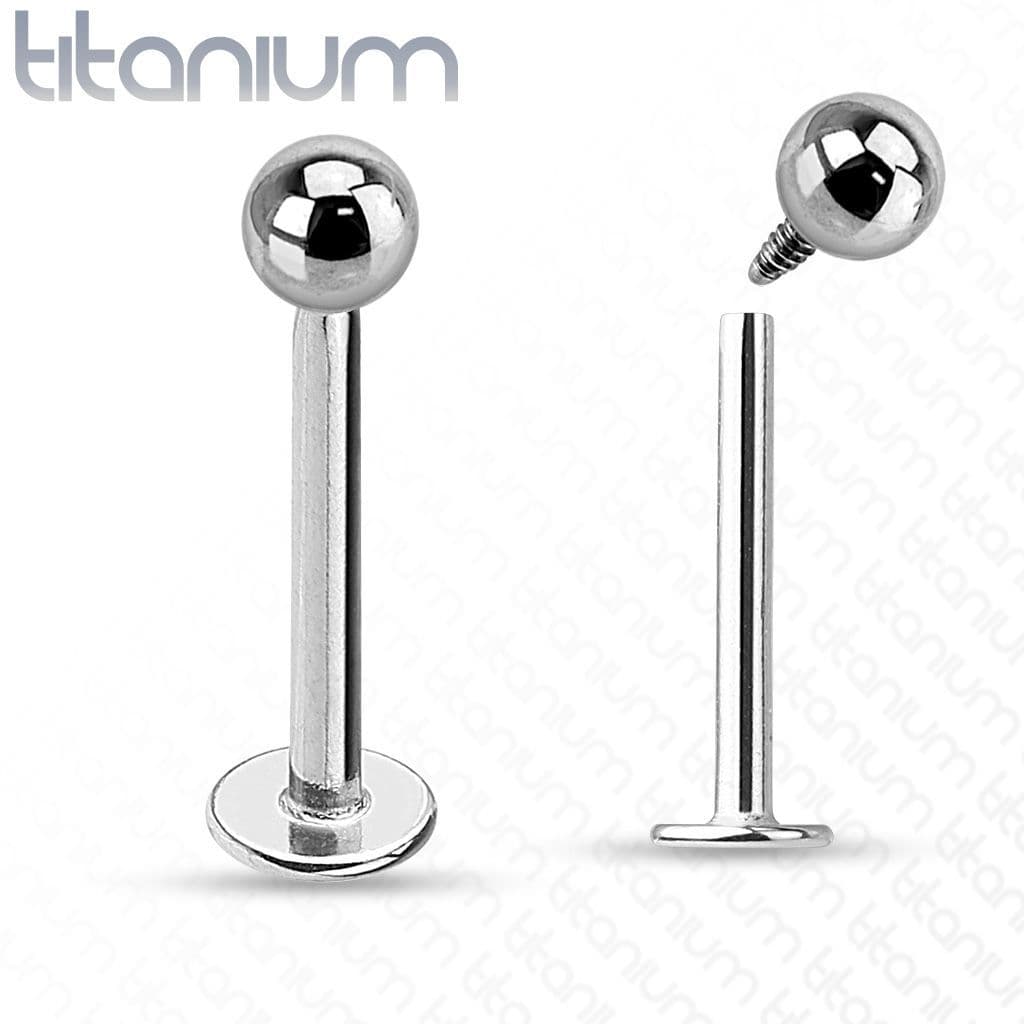 Piercing do brady - labreta TITAN (3 mm, 1,2 x 6 mm)