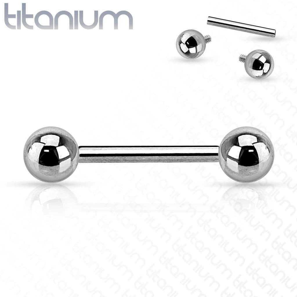 Piercing do jazyka TITAN (1,6 x 14 x 5 mm)