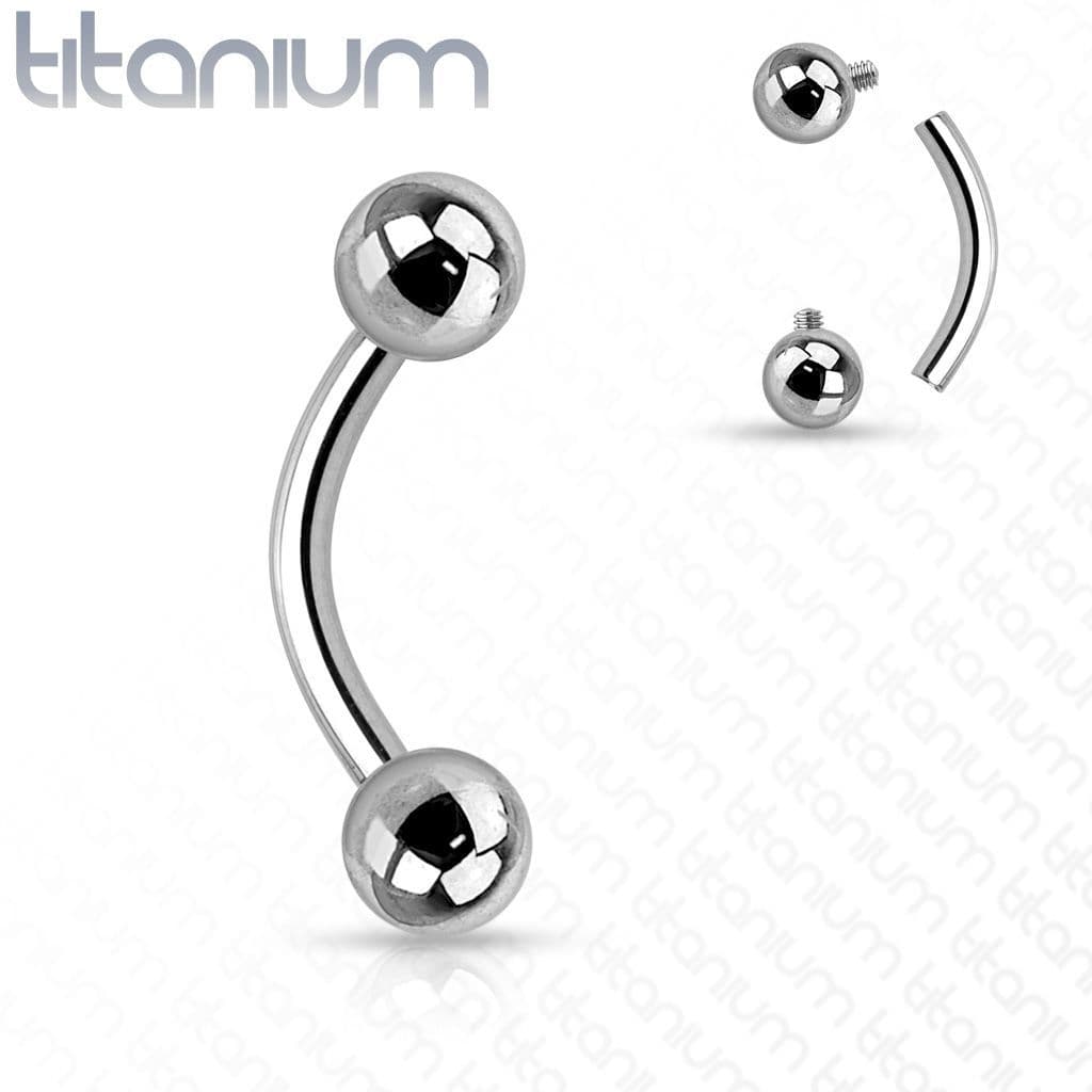 Piercing banánek Titan (1,6 x 12 x 5 mm)