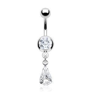 Piercing do pupíku kapka (čirá)