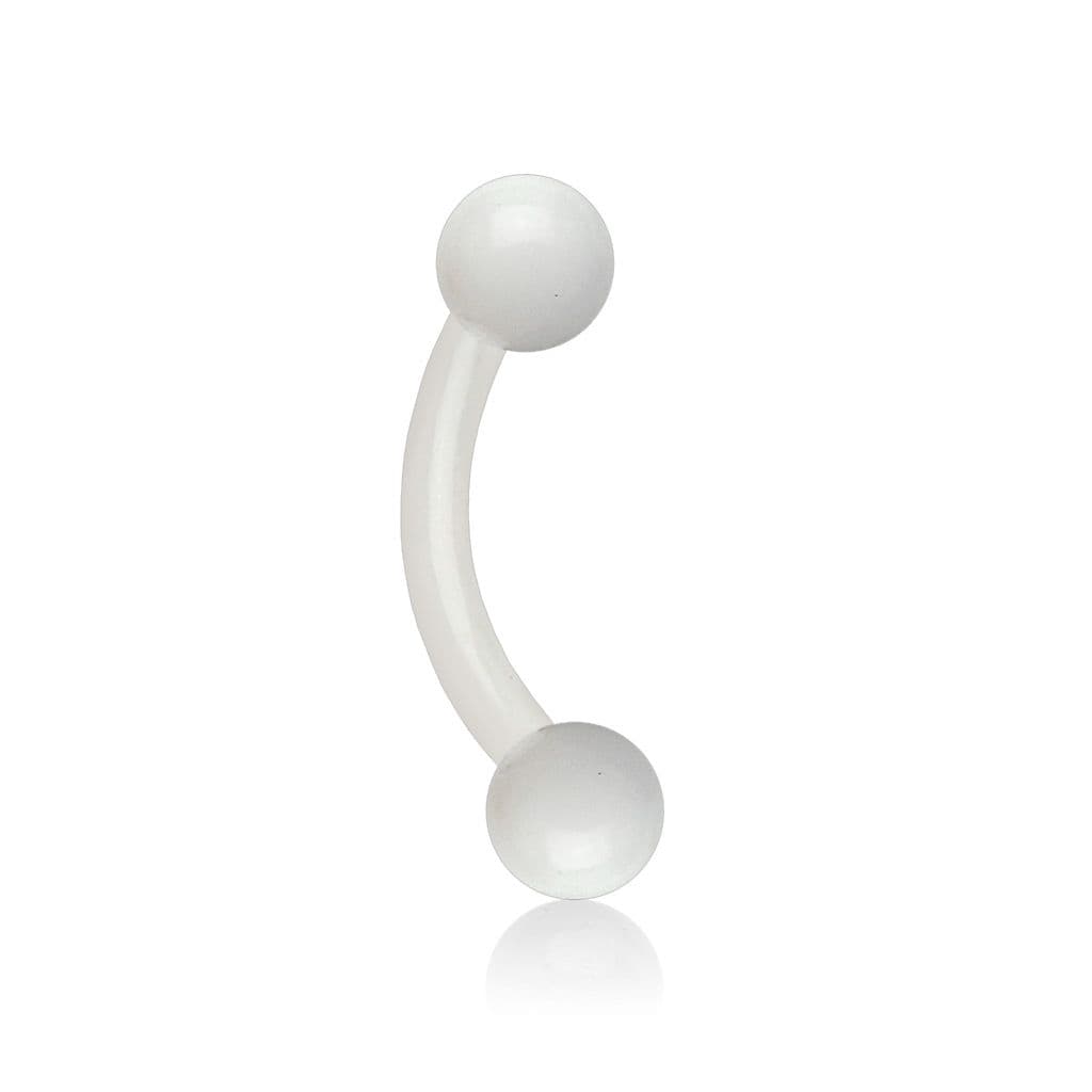 Piercing do obočí (bílá)