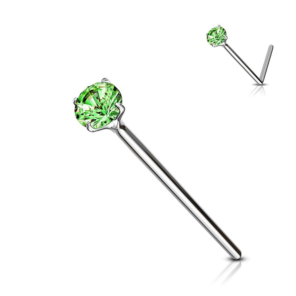 Variabilní piercing do nosu (zelená)
