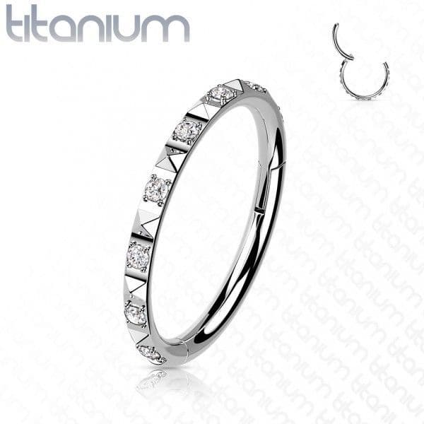 Segment kruh - helix / cartilage / tragus piercing TITAN (čirá)