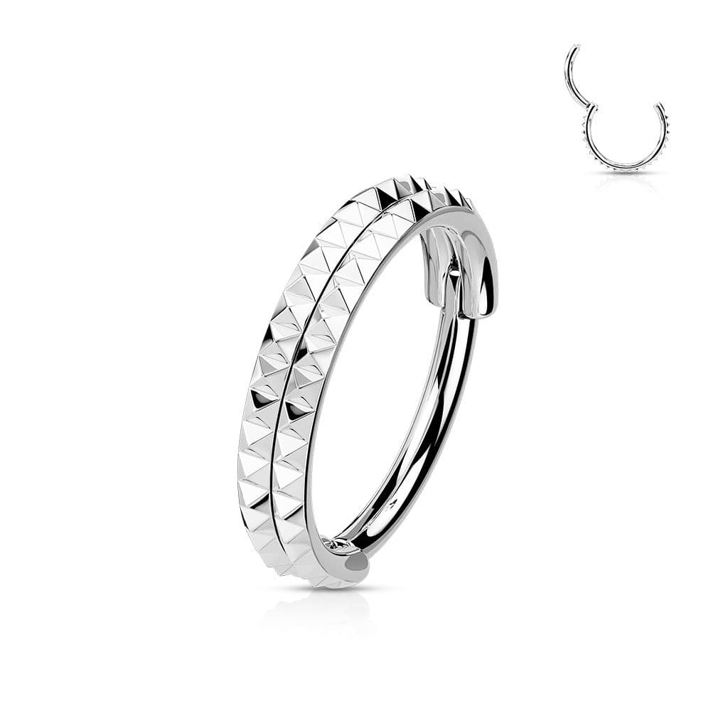 Segment kruh s hroty - helix / cartilage / tragus piercing (1,2 x 10 mm)