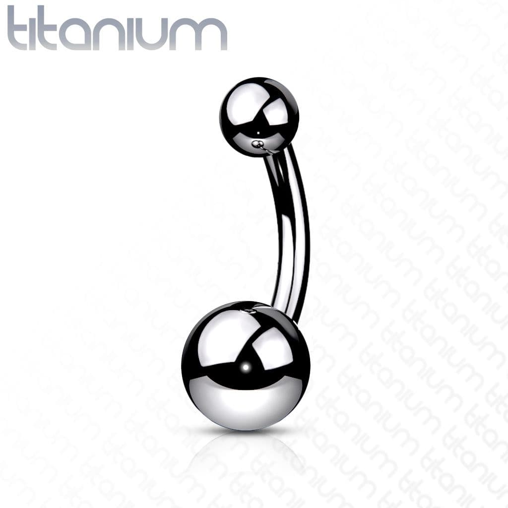 Piercing do pupíku - banánek malý TITAN (1,6 x 8 mm)